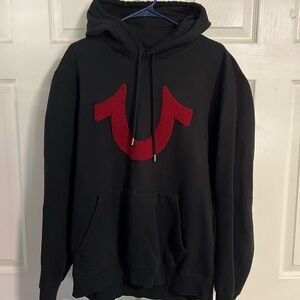 True Religion Black and Red Logo Sweatshirt